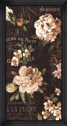 Framed Fleurs Antique I Print