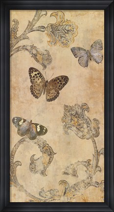 Framed Papillion Decoratif II Print