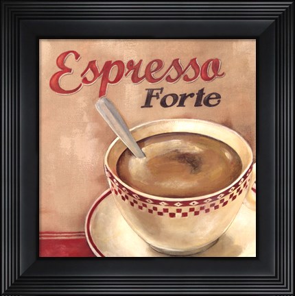 Framed Espresso forte Print