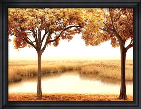 Framed Golden Morning II Print