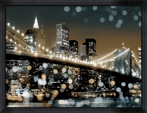 Framed New York Night II Print