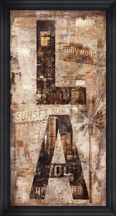 Framed LA Vertical Print