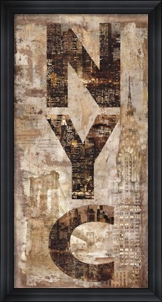Framed NYC Vertical Print