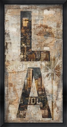Framed LA Vertical Print