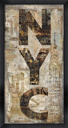 Framed NYC Vertical Print
