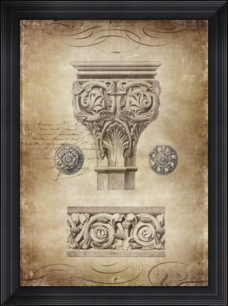 Framed Ornamental I Print
