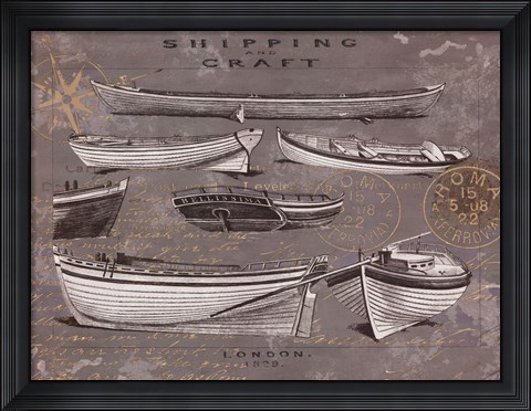 Framed Shipping and Craft I Print