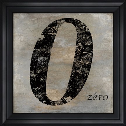 Framed zero Print