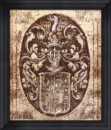 Framed Coat of Arms I Print