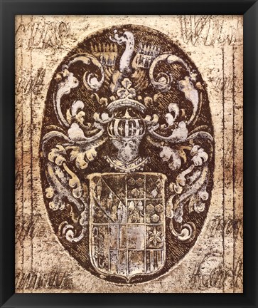 Framed Coat of Arms I Print