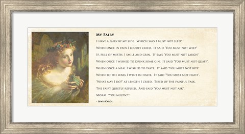 Framed My Fairy by Lewis Carroll - wide Print