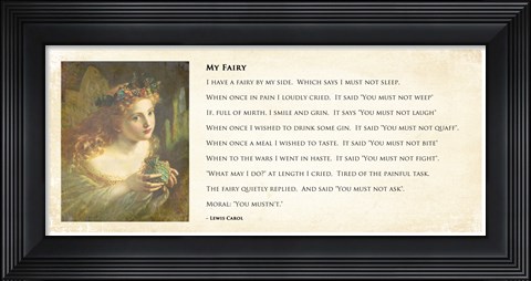 Framed My Fairy by Lewis Carroll - wide Print