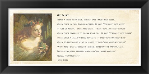 Framed My Fairy by Lewis Carroll - wide Print