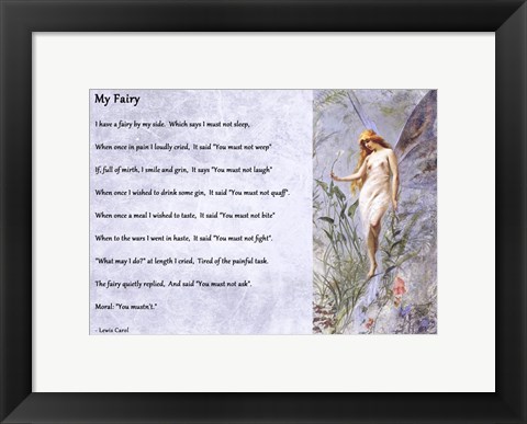 Framed My Fairy by Lewis Carroll - horizontal Print