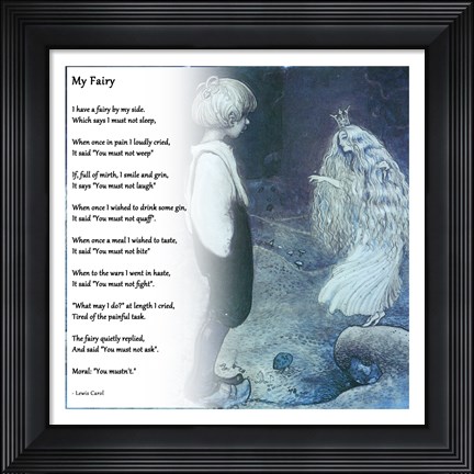 Framed My Fairy by Lewis Carroll Print