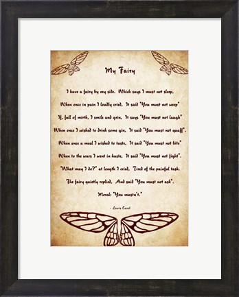 Framed My Fairy by Lewis Carroll - tall Print