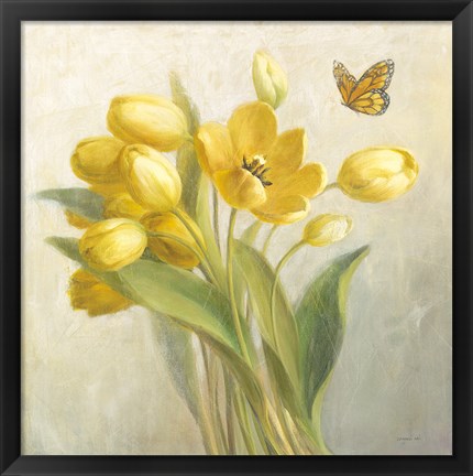 Framed Yellow French Tulips Print