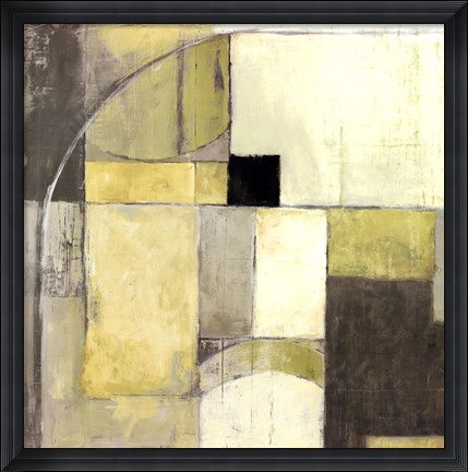 Framed Blues Before Sunrise Yellow and Grey Print