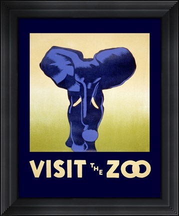 Framed Visit the Zoo Print