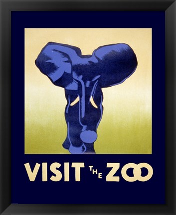 Framed Visit the Zoo Print