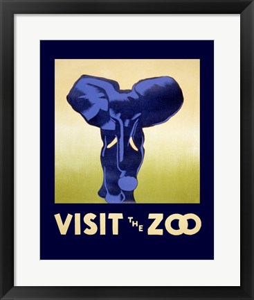 Framed Visit the Zoo Print