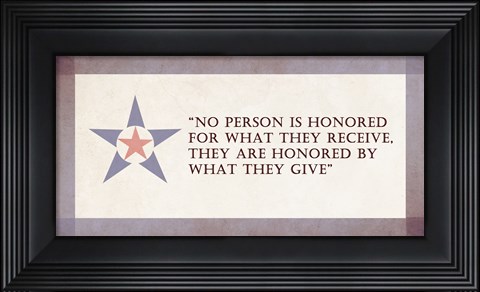 Framed Honored Star Print