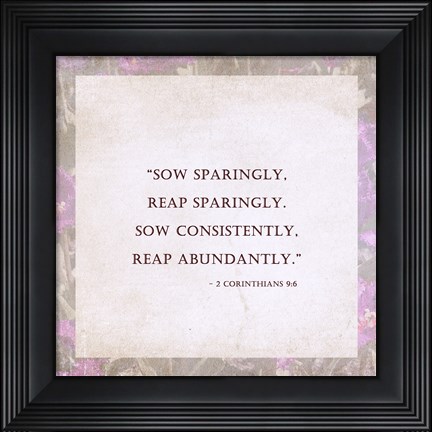 Framed Sow Sparingly Print