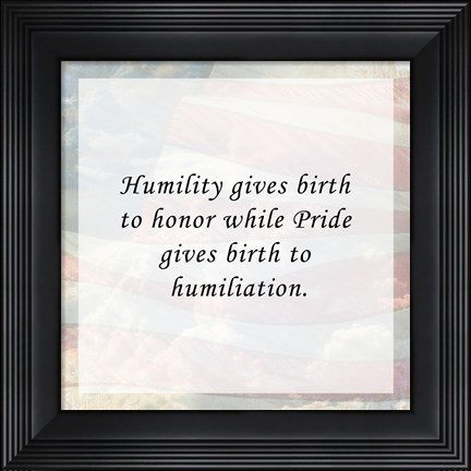 Framed Humility Print