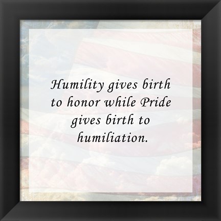 Framed Humility Print