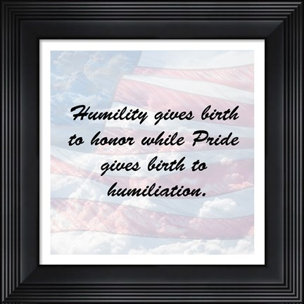 Framed Humility - flag Print