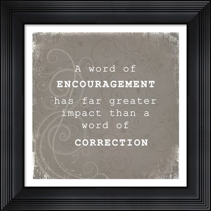 Framed Encouragement Correction Print