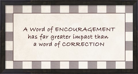 Framed Word of Encouragement Quote Print