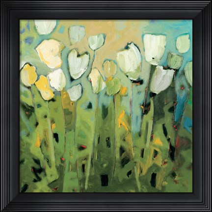 Framed White Tulips I Print