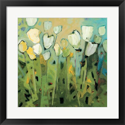 Framed White Tulips I Print