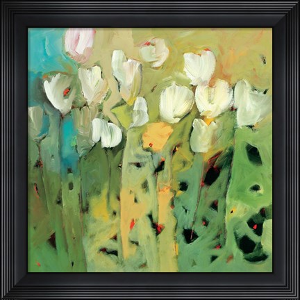 Framed White Tulips II Print