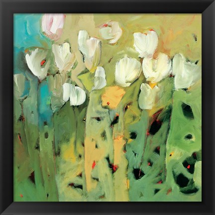 Framed White Tulips II Print