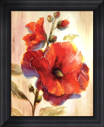 Framed Flourescent Blooms II Print