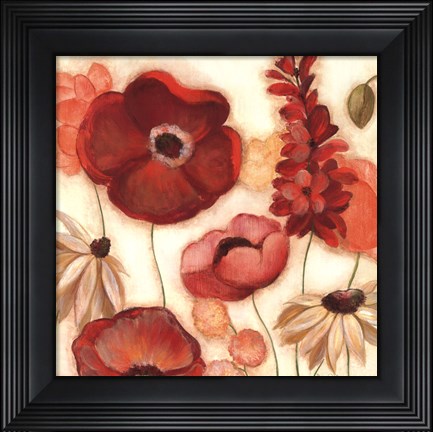 Framed Country Garden I Print