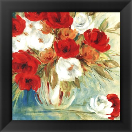 Framed Vibrant Bouquet I Print