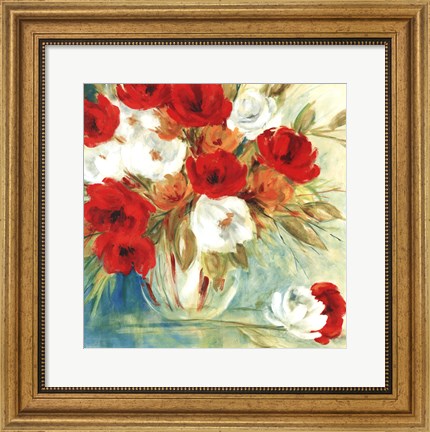 Framed Vibrant Bouquet I Print