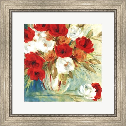 Framed Vibrant Bouquet I Print