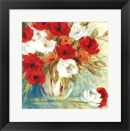 Framed Vibrant Bouquet I Print