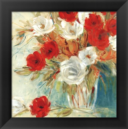 Framed Vibrant Bouquet II Print