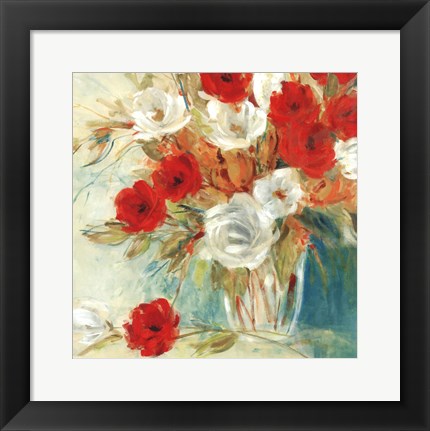 Framed Vibrant Bouquet II Print