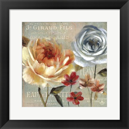 Framed Le Jardin de Paris I Print