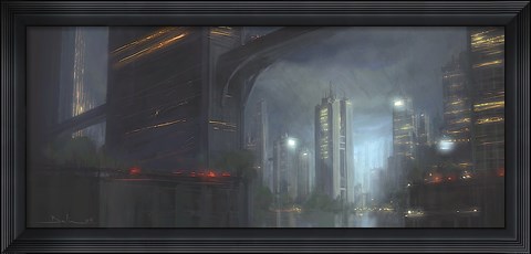 Framed Night City Print