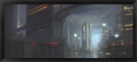 Framed Night City Print