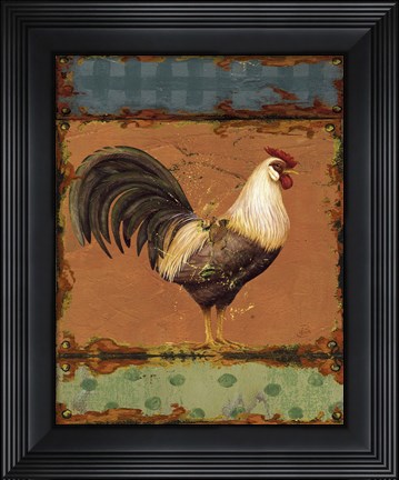 Framed Rooster Portraits III Print
