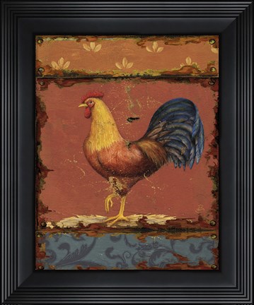Framed Rooster Portraits IV Print