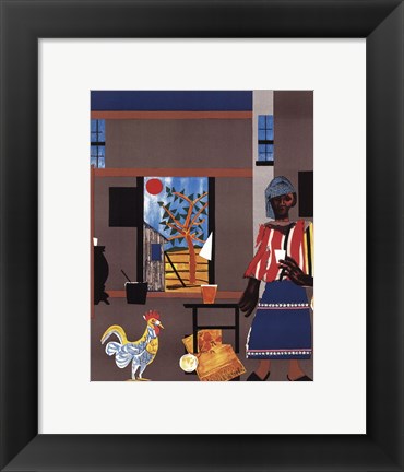 Framed Morning of the Rooster, 1980 Print